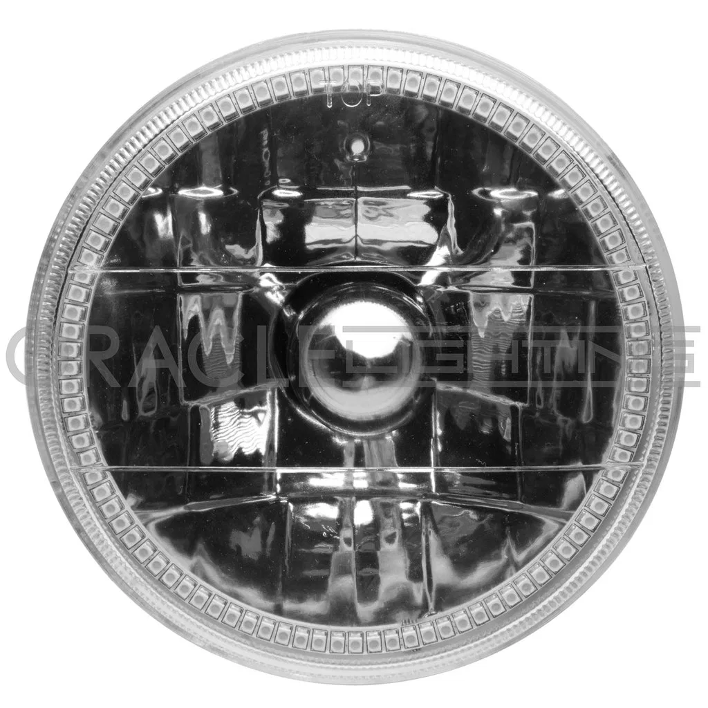6904-005 – ORACLE LIGHT Headlight Assembly, LED Bulb Sealed Beam Amber Halo 5.75 Inch Round Chrome Housing Single
